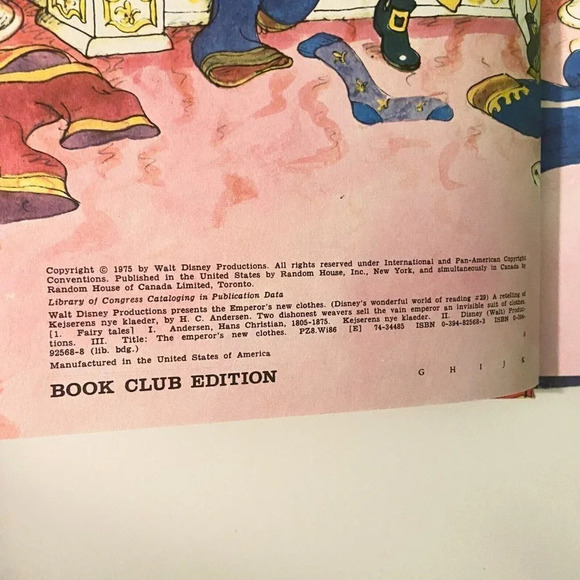 Vintage 1975 The Emperors New Clothes Disney World of Reading Book HC - Picture 8 of 14